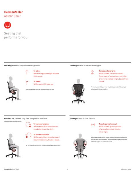 herman miller chair operating instructions.